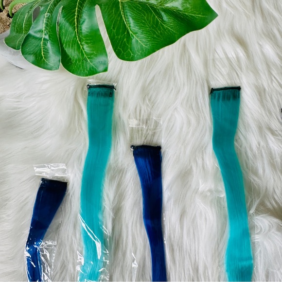 5x$25 Brand New Mermaid Clip On 20” Hair Extensions. Super fun. - Picture 2 of 3